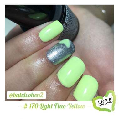 לק ג'ל לילה מילאנו 170 – Light Fluo Yellow : image 2