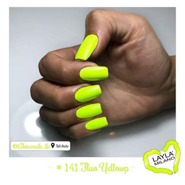 לק ג'ל לילה מילאנו 141 – Fluo Yellow : image 2