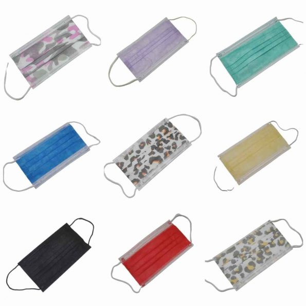 חבילת 50 מסכות כירורגיות בצבעים משתנים